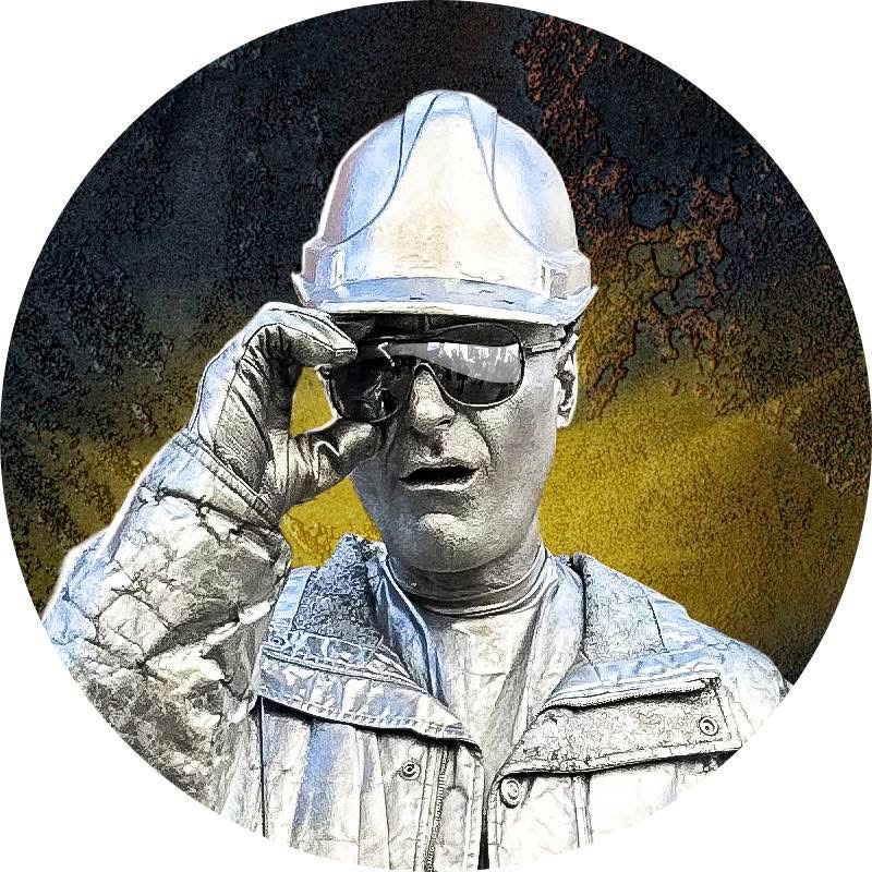 Valentine the Statue as the Silverman Statue Builder